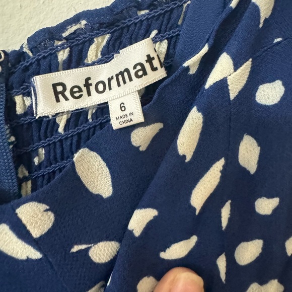 Reformation Beautiful Juliette Blue Dress - Size 6 - Picture 3 of 4